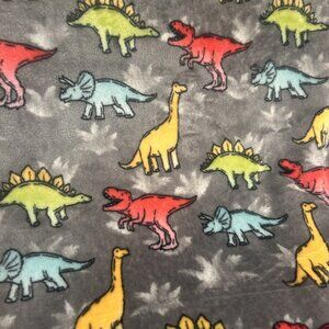 Fabric Fleece 1.5 yards Colorful Dinosaurs